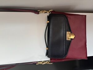 Charles & Keith red and black purse